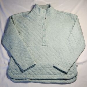 Eddie Bauer Quilted Pullover Light Blue Women’s Size M NWT